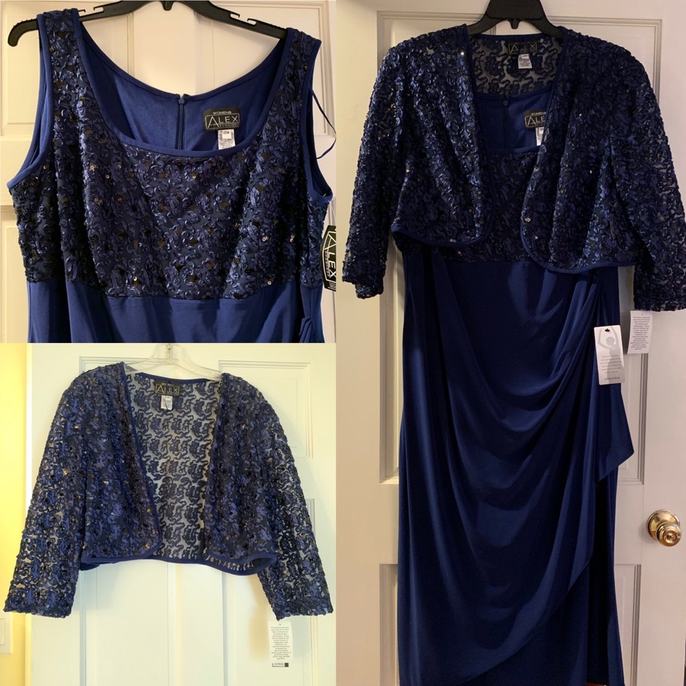 Alex Evenings NWT 2 Piece Gown & Jacket